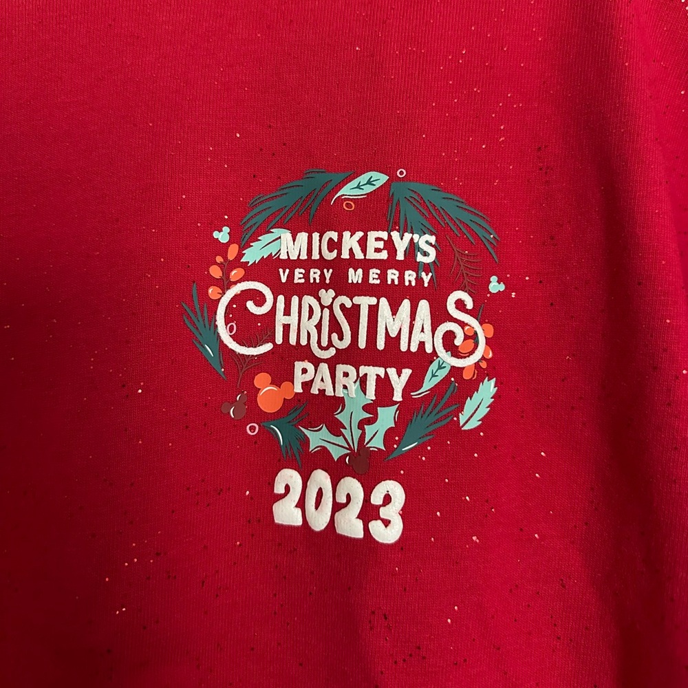 Disney Red "Joy to the World" Holiday Graphic Sweatshirt - Picture 5 of 6